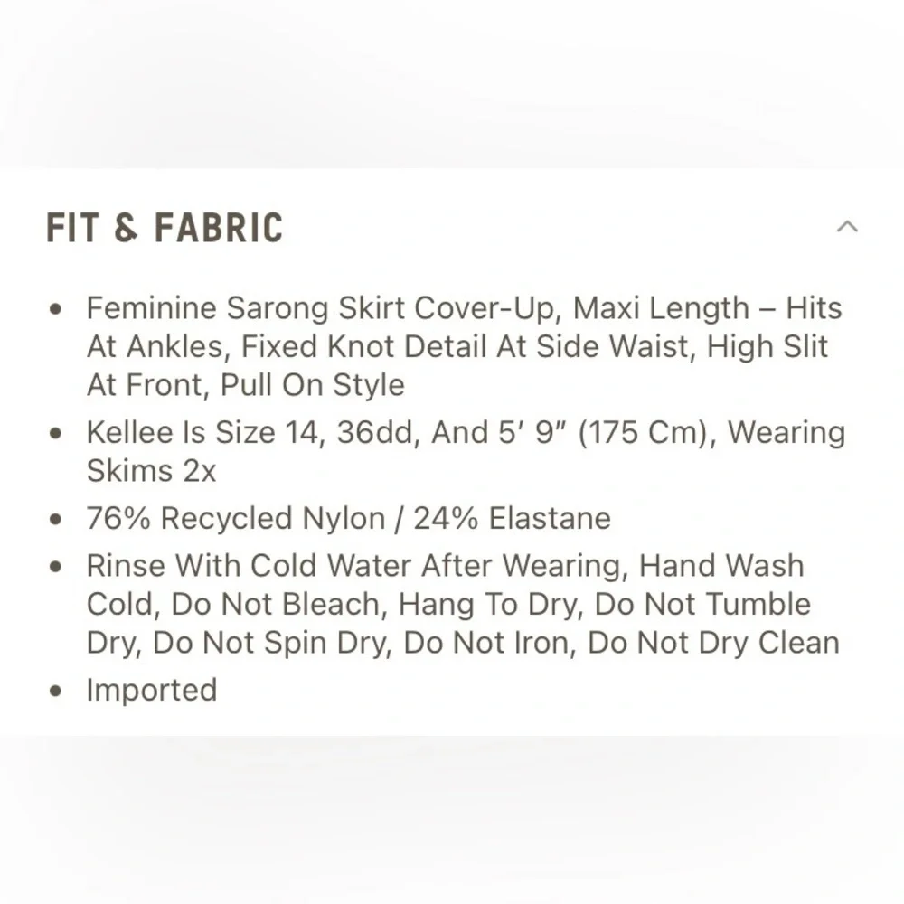 SKIMS Limited Edition Signature Swim Sarong